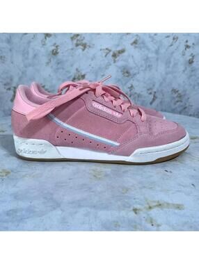 Adidas Continental 80 Women's Size 6.5 Shoes Pink White Suede Athletic Sneakers